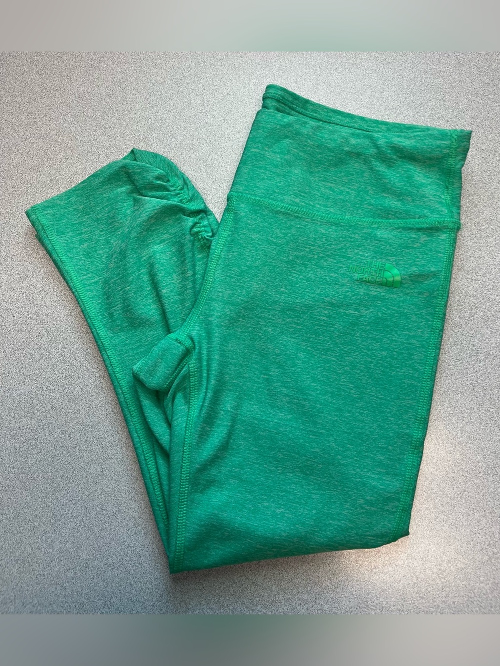 The North Face Cropped Ruched Green Leggings Women's Size Small Active Gorpcore